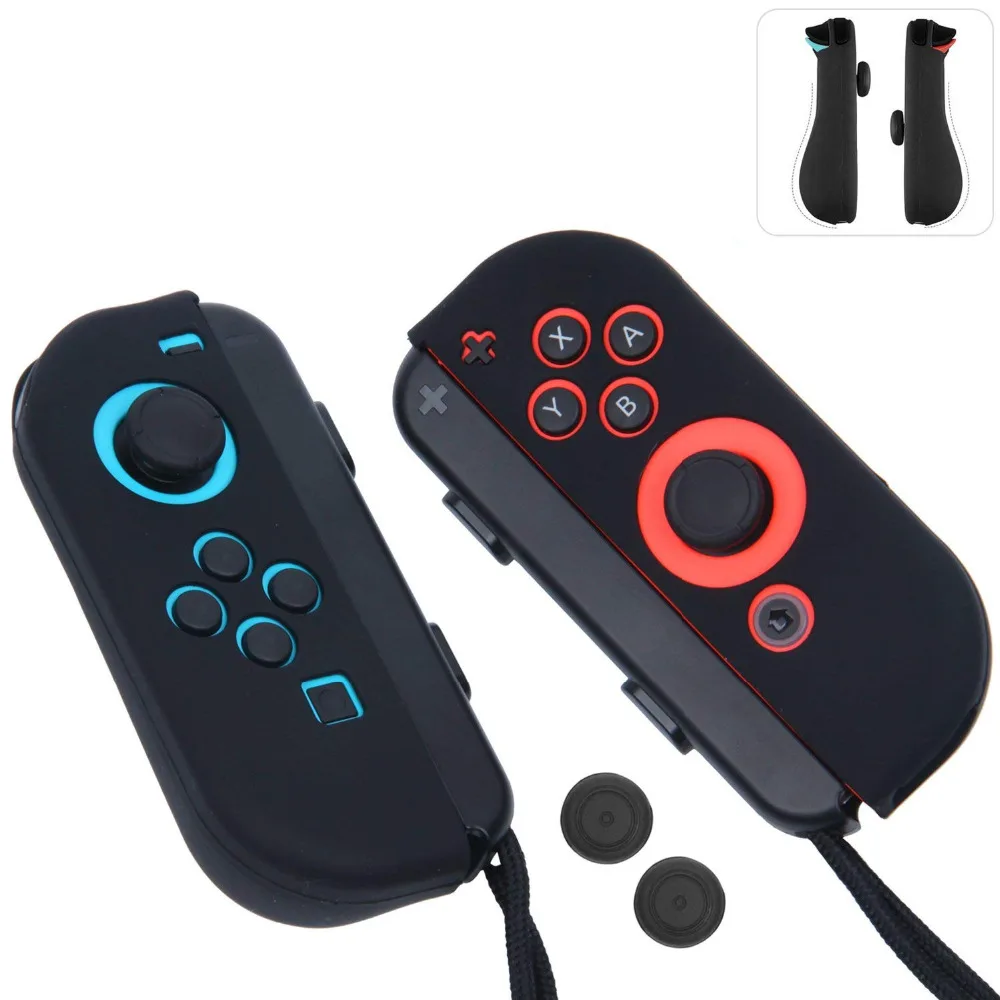 Нескользящий Силиконовый чехол Nintendo Switch изогнутая эргономичная гелевая защита
