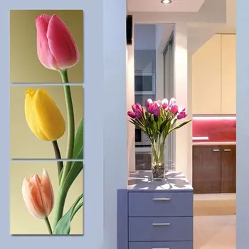 

ARTBACK New tulip pattern full square / round 5d diy diamond painting Three spell 3D diamond embroidery mosaic flower artwork