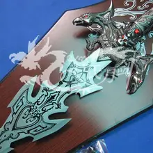 S2012 король злой орлы змея Призрак Демон меч W/два боковых лезвия красные глаза 43"