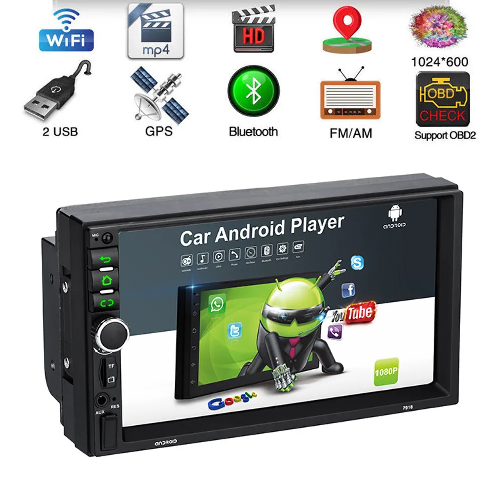 

Universal 2 Din Car Radio GPS Navigation 7" Android 8.1 Touchscreen Car Audio Stereo FM USB Car Multimedia MP5 Player