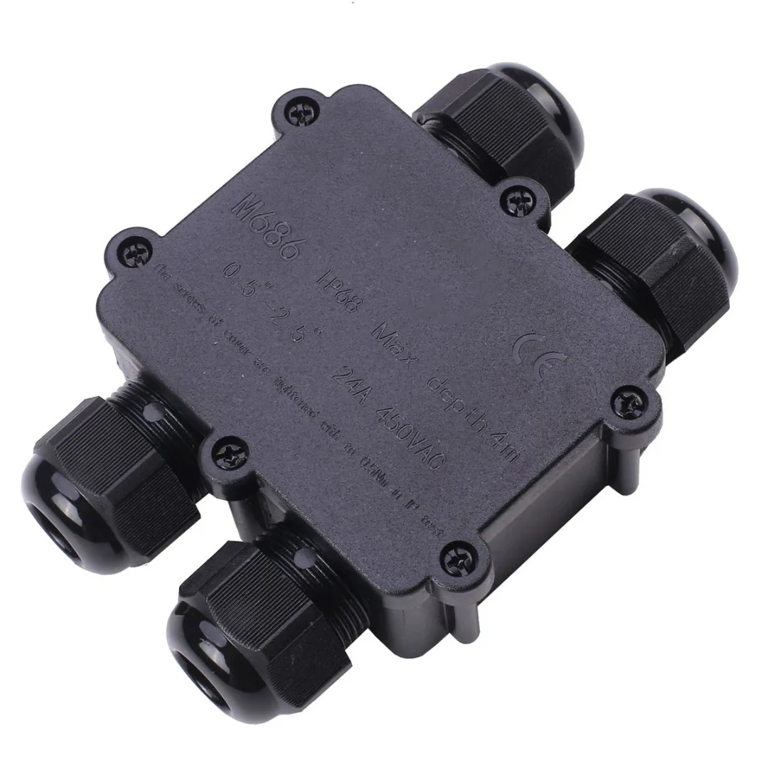 

4 Way IP68 Waterproof Junction Box Electrical Building Cable Connector Outdoor Underground Lighting Cable Protection