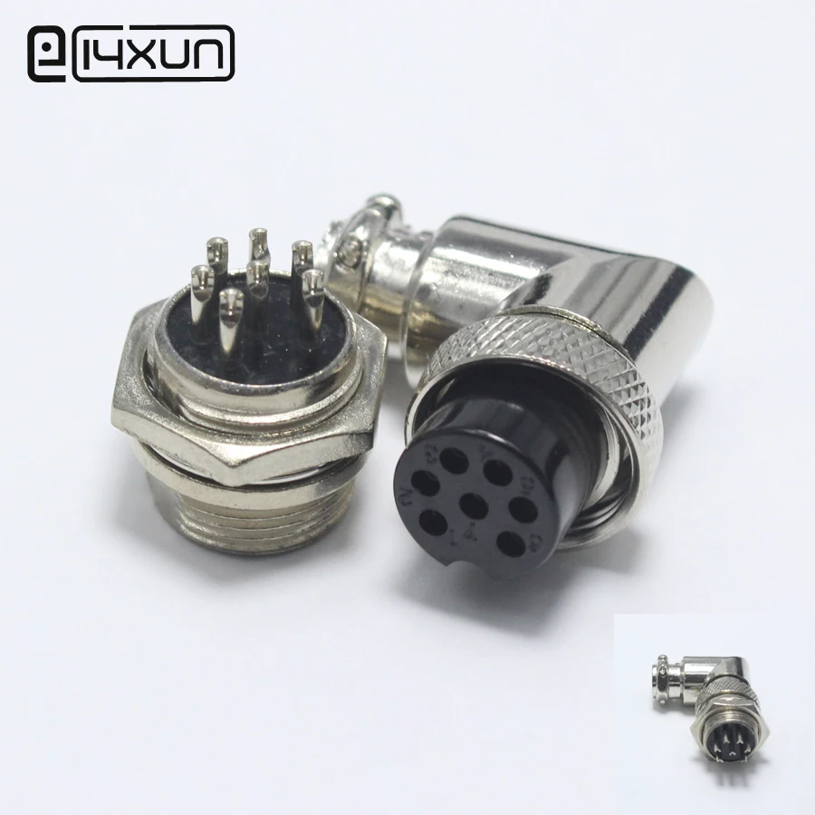 1 комплект GX16 7Pin Авиационная вилка 16 мм 7-контактный Прямоугольный штекер +