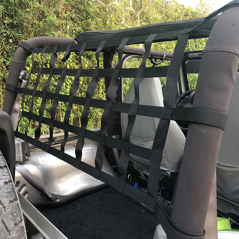 

Cargo Net Back Window Extra Storage Roof Net Hammock For Jeep Wrangler JK TJ