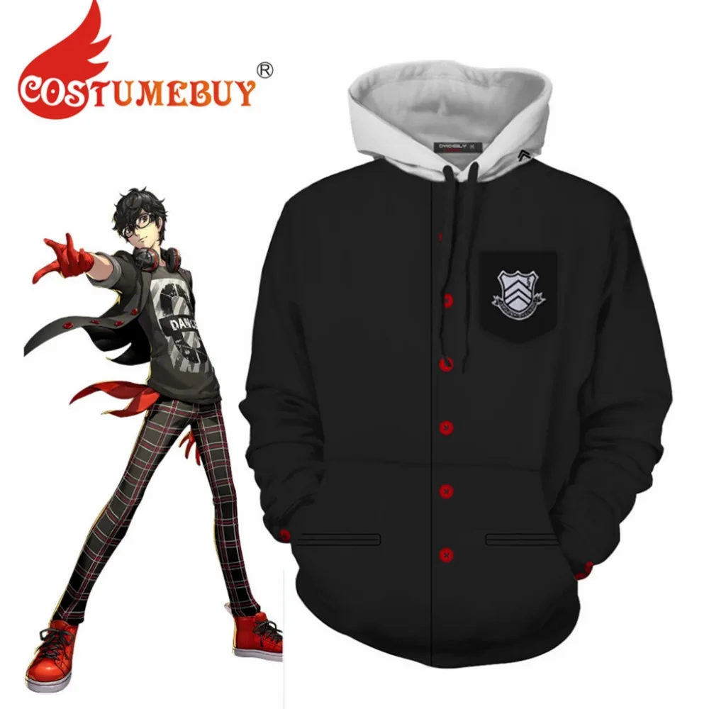 CostumeBuy Persona 5 Ren Amamiya Косплей Толстовка Топ P5 Akira Kurusu с длинным рукавом Толстовка пуловеры свитер куртка L920