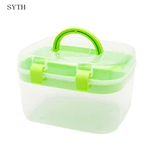 SYTH home transparent small portable drug medicine storage box Multi-layer Large family medicine case home drug storage box medicine premier матрас 1сп 80 195 22 шатура матрасы medicine