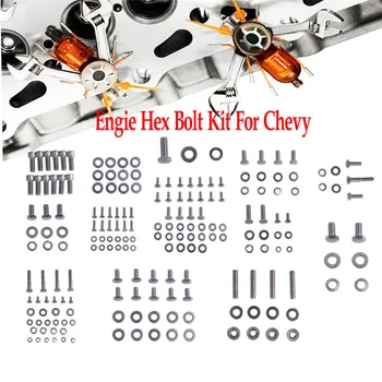 

Small Block Stainless Engine Hex Bolt Kit For CHEVY SBC 265 283 305 307 327 350 Widely Uses Durable and High Quality l0412