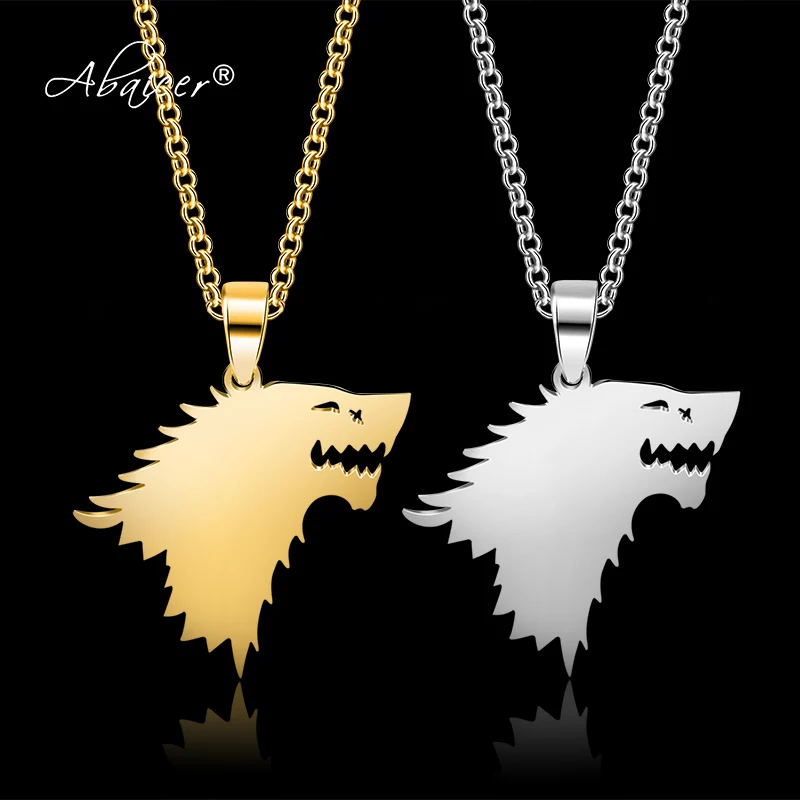 

Abaicer -Wolf head Necklaces & Wolf head Pendants Stainless Steel