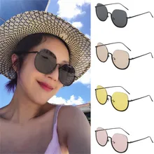 Очки, оправа, солнцезащитные очки, женские, винтажные Ретро, металлическая оправа, модные солнечные очки для мужчин, круглые солнцезащитные очки Femme