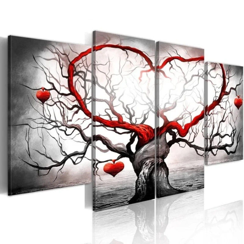 

2019 Abstract Canvas Wall Art Print Love Tree Home Decoration Painting Picture Modern(Size:2)( No Frame )