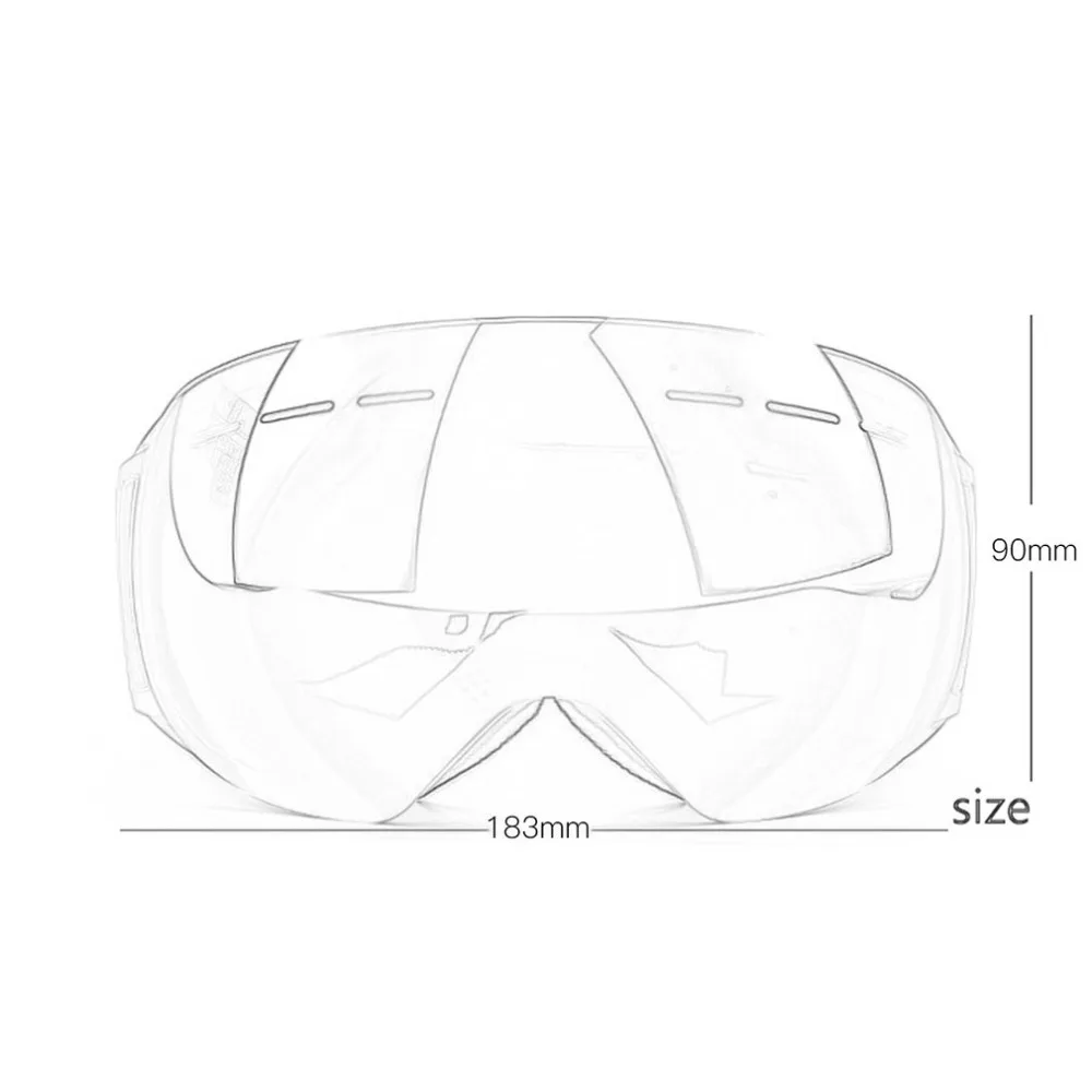 Лыжные очки, двухслойные, UV400, анти-туман, большая Лыжная маска, очки для катания на лыжах, для мужчин и женщин, очки для сноуборда, защитные