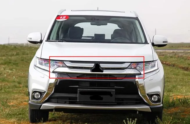 Передний бампер верхняя решетка радиатора для Mitsubishi Outlander 2015 2016 1 шт.|grille insert|bumper