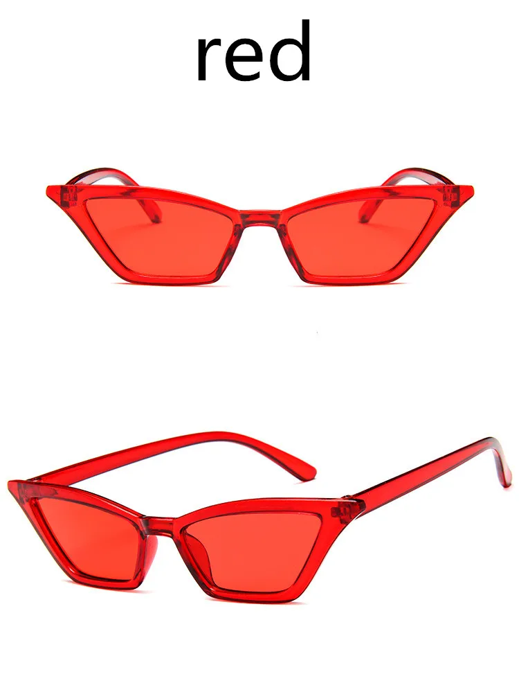 ASUOP2018 new ladies fashion cat eye sunglasses men's high-end brand square glasses transparent color UV400 popular classic gogg (14)