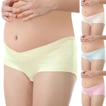 

1pc Sexy Lingeries Pregnant Women Underwear Cotton Panties Low Waist Pregnancy Shorts Mother Support Cartoon Postpartum Briefs