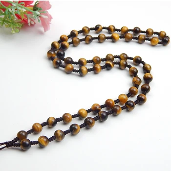 

Natural genuine yellow tiger eye stone high-grade hanging rope yellow tiger eye necklace hanging rope