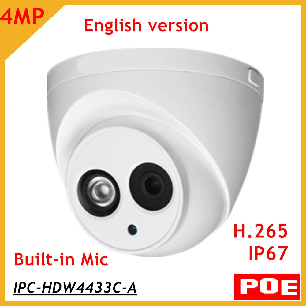 Dahua IPC-HDW4433C-A 4MP POE Security IP Camera Build-in MIC repl IPC-HDW4431C-A 