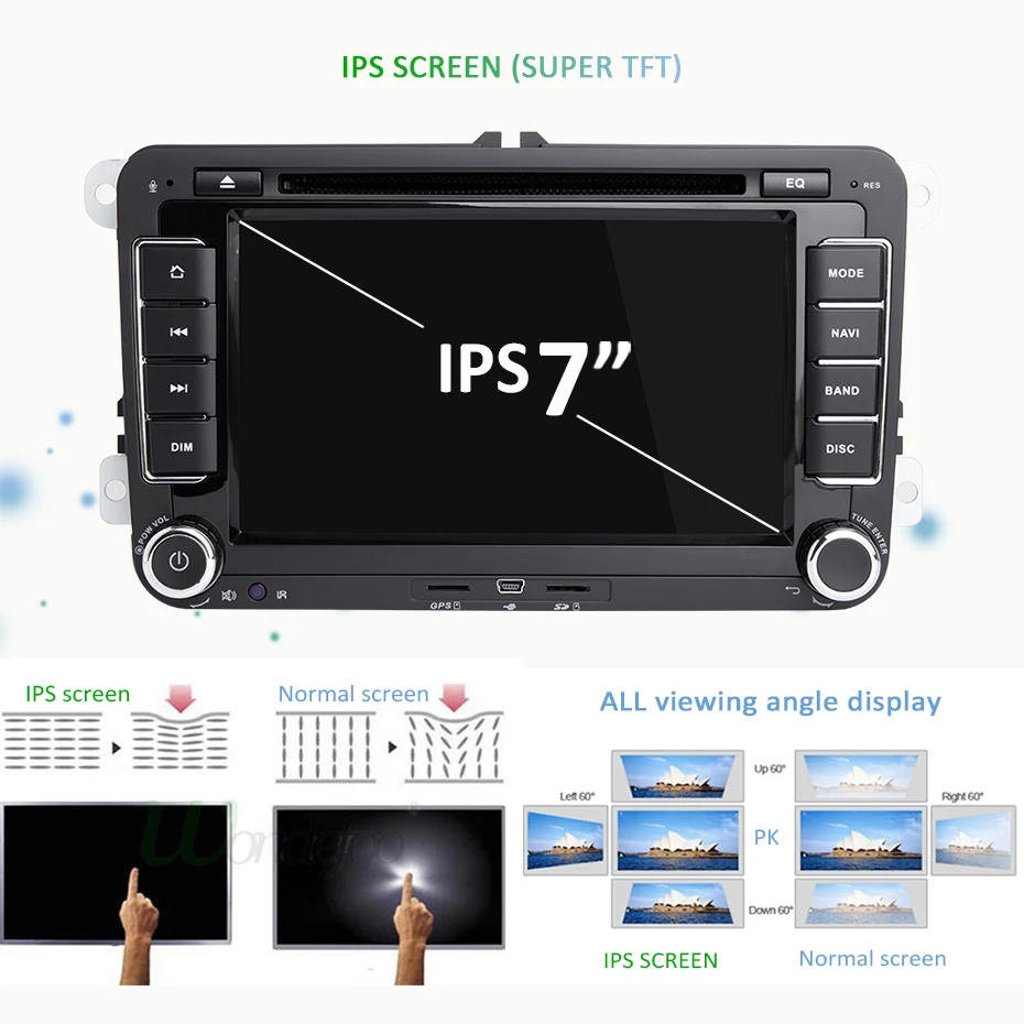 DSP ips Android 9,0 4G 64G 2 DIN dvd-плеер для VW PASSAT B6 CC B7 POLO GOLF 5 6 Tiguan Fabia быстрая для сиденья Altea Toledo Leon