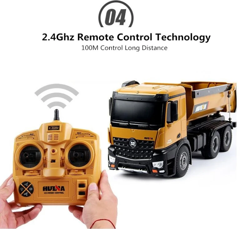 Новая Мальчик электрическая игрушка RC Truck 1:14 10CH 2,4G свободный подъем беспроводной пульт дистанционного управления ведро самосвал Machineshop грузовик со звуковым освещением