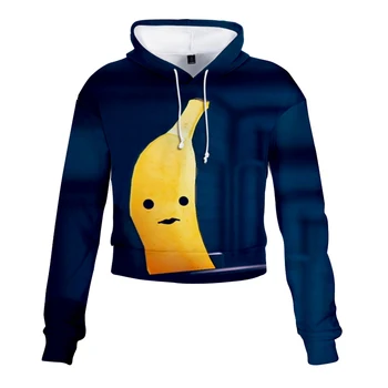 

My Friend Pedro Women Sweatshirt 2019 Sexy Hoodies 3D Print Crop Hoodie Long Sleeve Hooded Pullover Coat Casual Sweatshirt