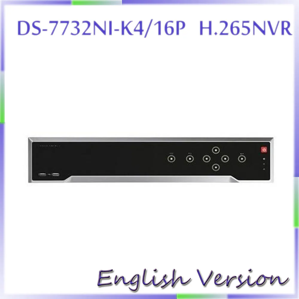 Free Shipping DS 7732NI K4 16P English Version 32CH NVR With 4SATA 4K NVR Up To