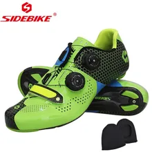 Sidebike Road Cycling Shoes Carbon Fiber Road Bike Shoes Self-Locking Athletic Bicycle Shoe Sapatilha Ciclismo Estrada men Shoes