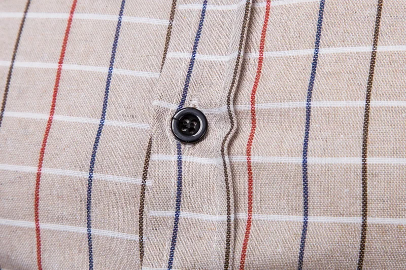 Мужские, повседневные, деловые плед кнопки отложным воротником рубашка с длинными рукавами Повседневное рубашки