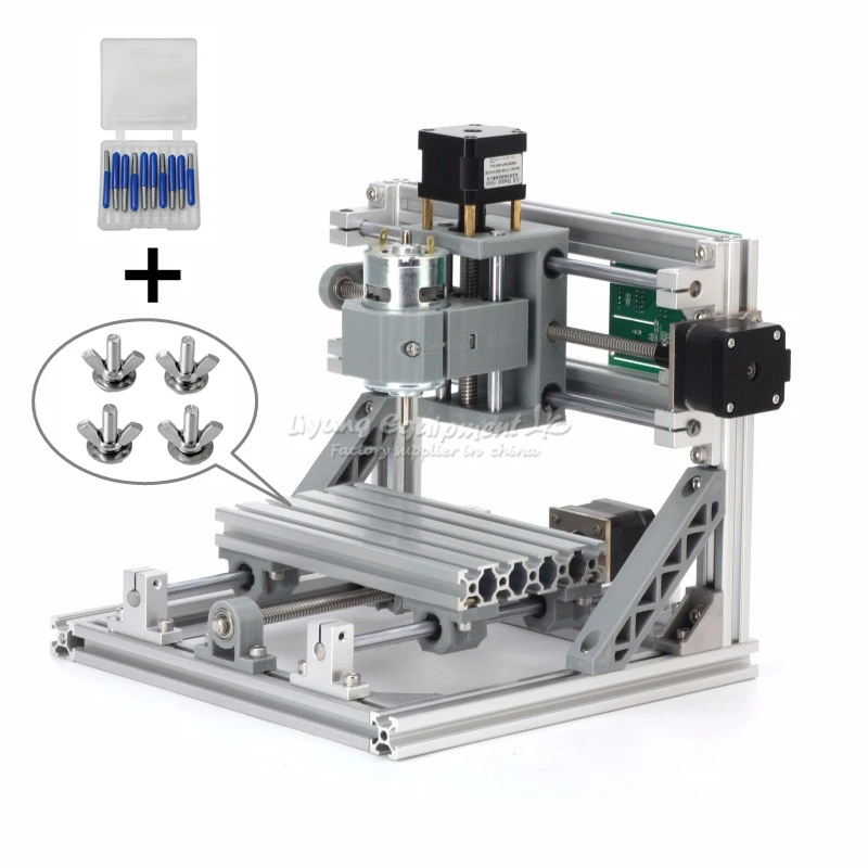 Мини ЧПУ 1610 + 500 МВт лазерная гравировка с ЧПУ станок Pcb фрезерный станок diy мини ЧПУ с GRBL управления