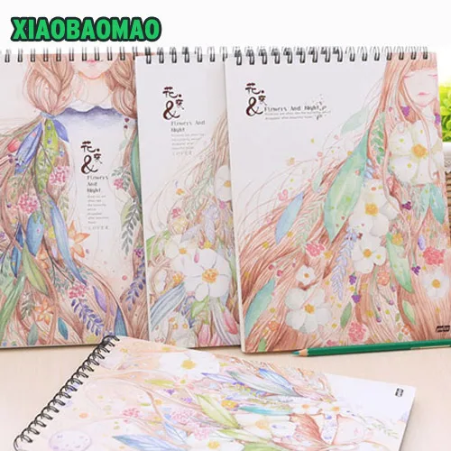 

Cute Sketchbooks A4 Blank Drawing Paper Notebook Spiral Sketchblock Doodle Book Journal Diary Sketchbooks