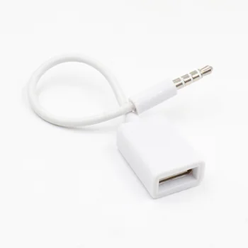 

3.5mm Male AUX Audio Jack Plug To USB 2.0 Female Port Converter Cable Cord Car MP3 MP4 Adapter Cable Wire Cord 145mm