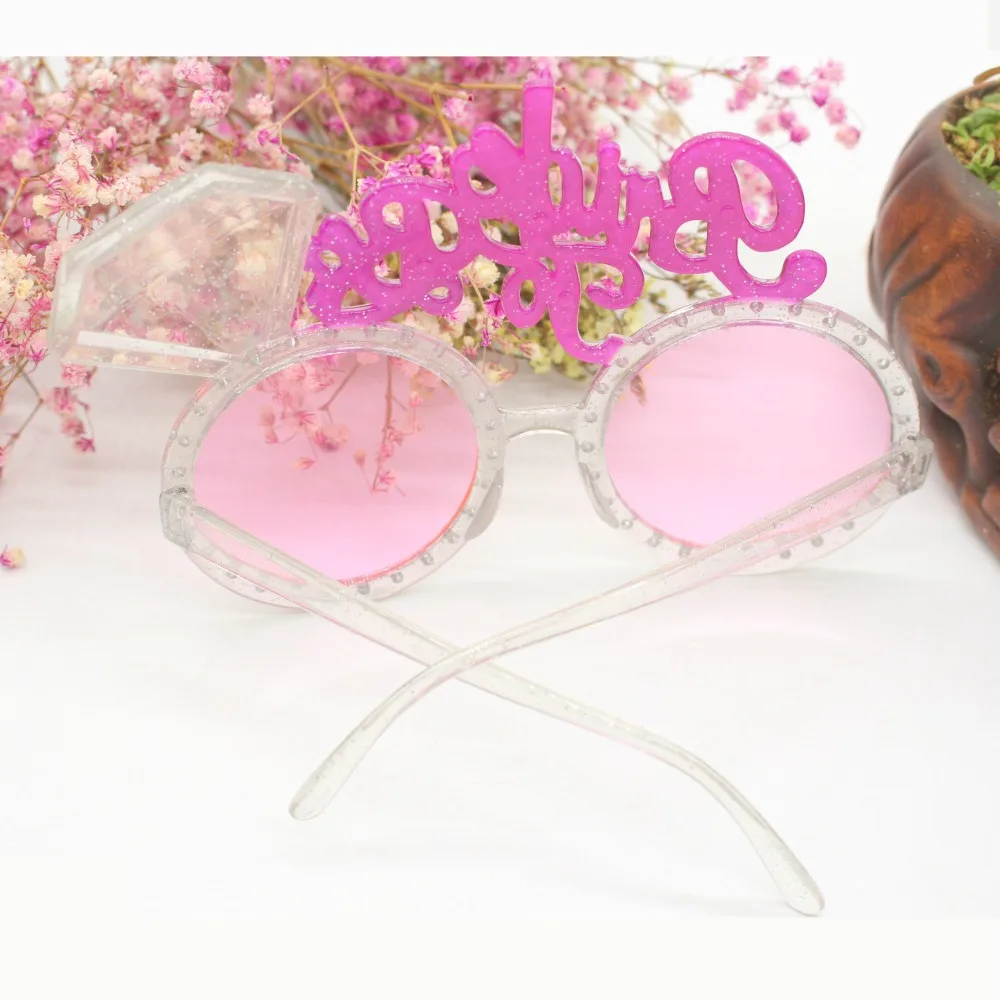 Bride To Be Glasses Pink Diamond Ring Shower Products Bride Sunglasses Eye Decoration Bachelorette Hen Party Supplies DT8 (3)