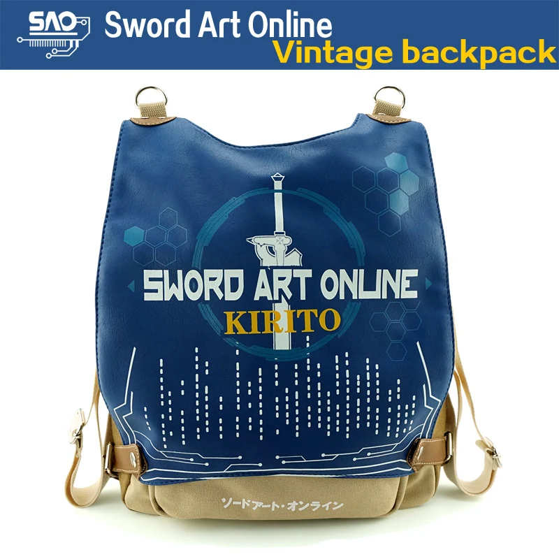 2016 New Anime backpack Sword Art Online Cartoon students School bag