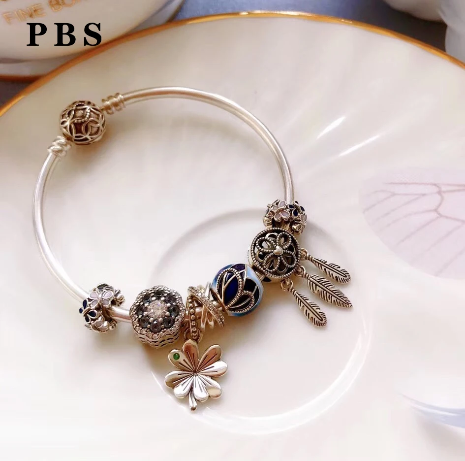 

PBS 100%925 Sterling Silver Original Copy High-quality 2019 Spring New Exquisite Generous Bracelet Logo Free Shipping