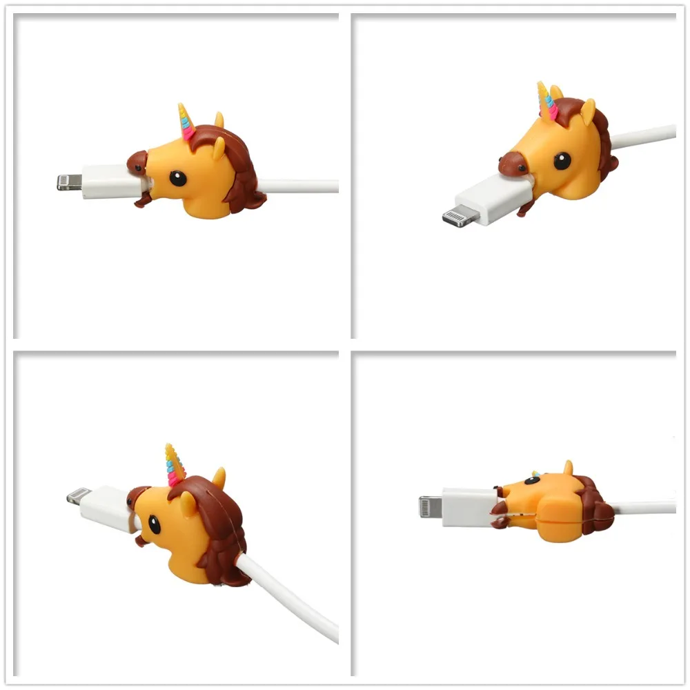 Защита для кабеля Bite Unicorn устройство сматывания проводов iPhone usb органайзер милый