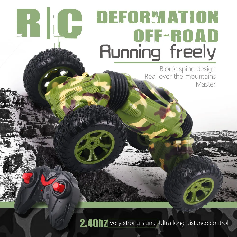 

1:16 RC Stunt Car 4WD 2.4GHz 25KM/H Racing Car Four-wheel Driving Car Deformation Car Remote Control Model Off-Road Vehicle Toy