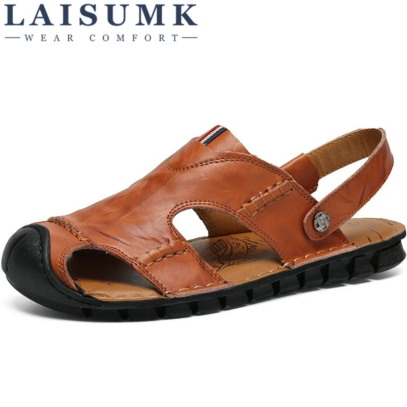 Aliexpress.com : Buy LAISUMK Breathable Summer Men Genuine Leather ...