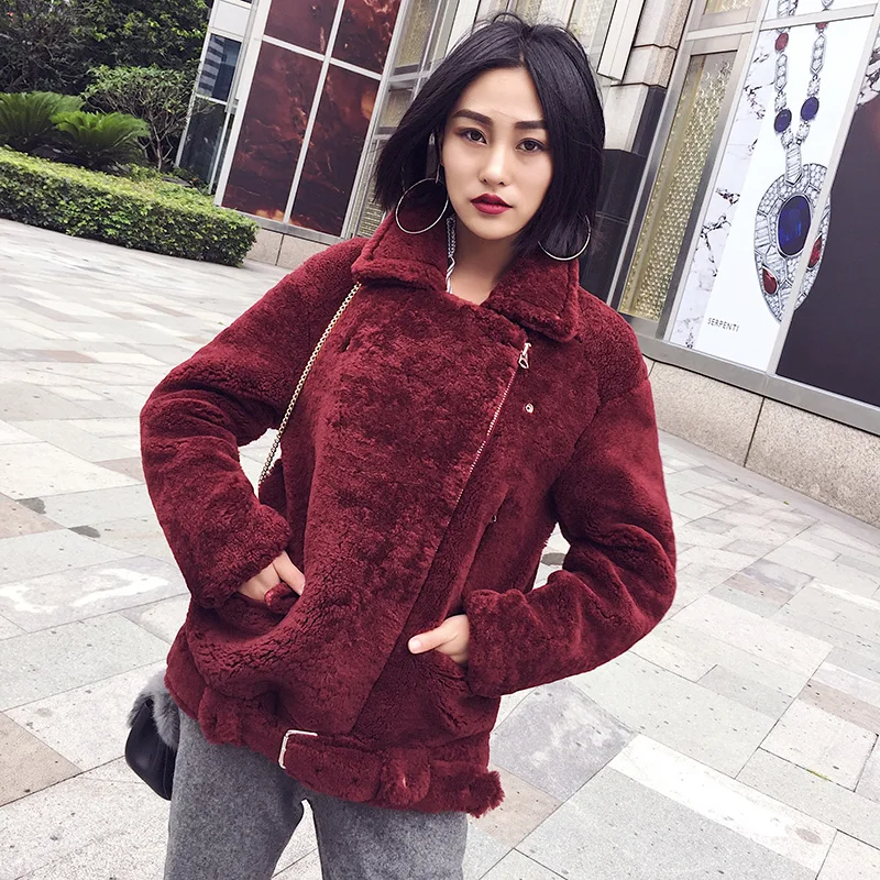 OFTBUY/2019 зимняя куртка для женщин пальто из натурального меха теплая толстая