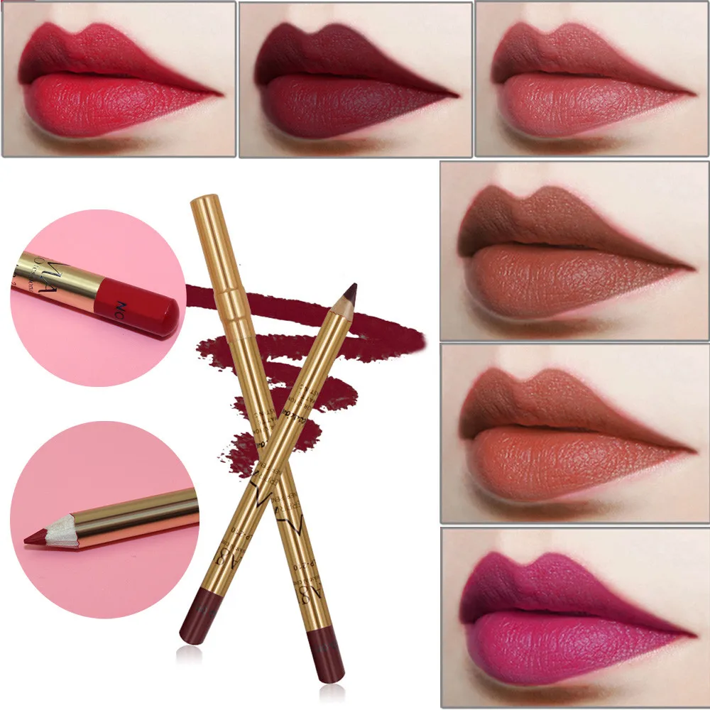 1PCS PRO Beauty IMAGIC Metal Women Lasting Lipliner Waterproof Lip Liner Stick Pencil 8 Color Long-lasting Natural |