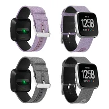 Тканевый кожаный ремешок для Fitbit Versa, спортивные модные мягкие умные браслеты, совместимые с Fitbit Versa для женщин и мужчин, подростков