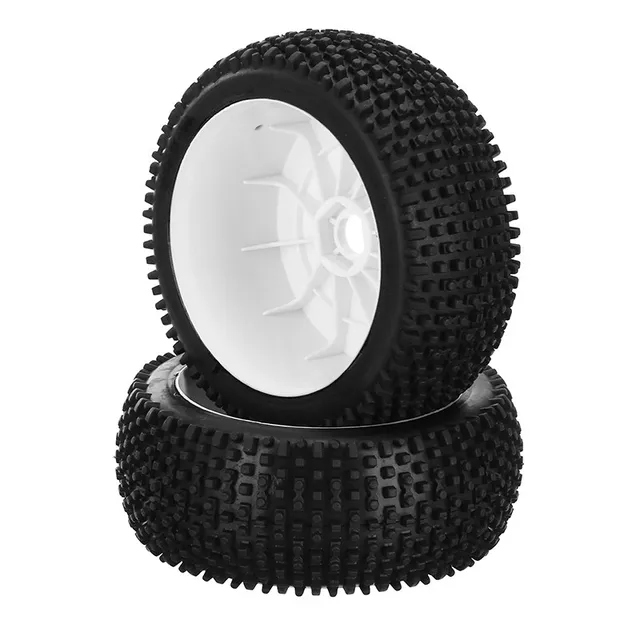 Cheap DHK Hobby 8381-722 Wheel Tyre Tire Complete White Rims 2pcs 1/8 8381 Optimus RC Car Part