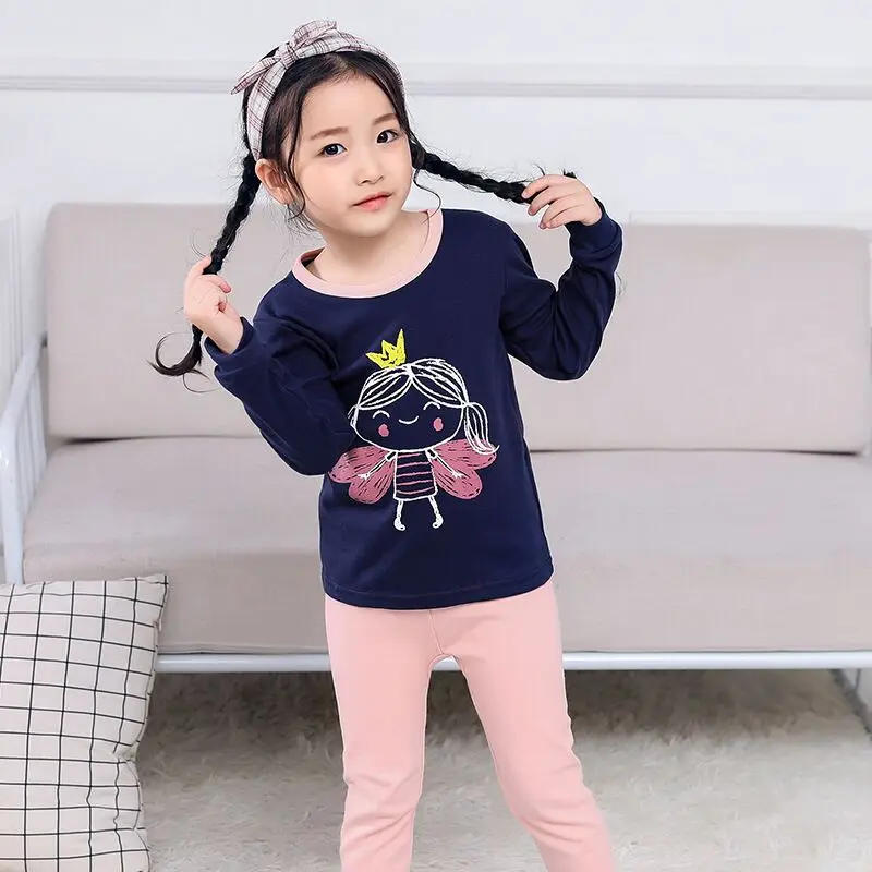 

Children's Pajamas Sets Cotton Long Sleeved Kids Sleepwear Baby Girls Clothing Suit Cartoon Boys Pajamas Autumn Pyjamas Kids