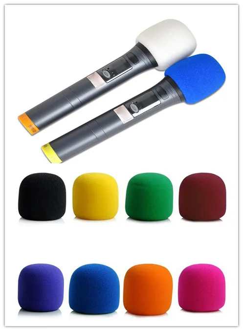 

1pc Mix Colors Sponge Microphone Set Replacement Foam DJ Stage Windshield Wind Shield Cover Thick Washable