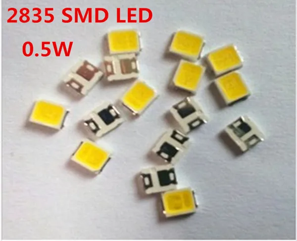 100 шт./лот led 0 5 Вт 55 65 лм smd 2835 Золотой проволочный Чип лампа излучающая диоды для