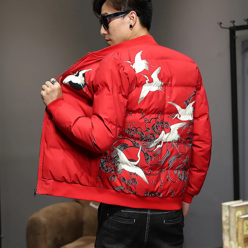 Japanse streetwear heren bomber jassen bovenkleding mannelijke kimono jas mannen winter kleding 2018 mannen parka Jananese jas KK2606 X