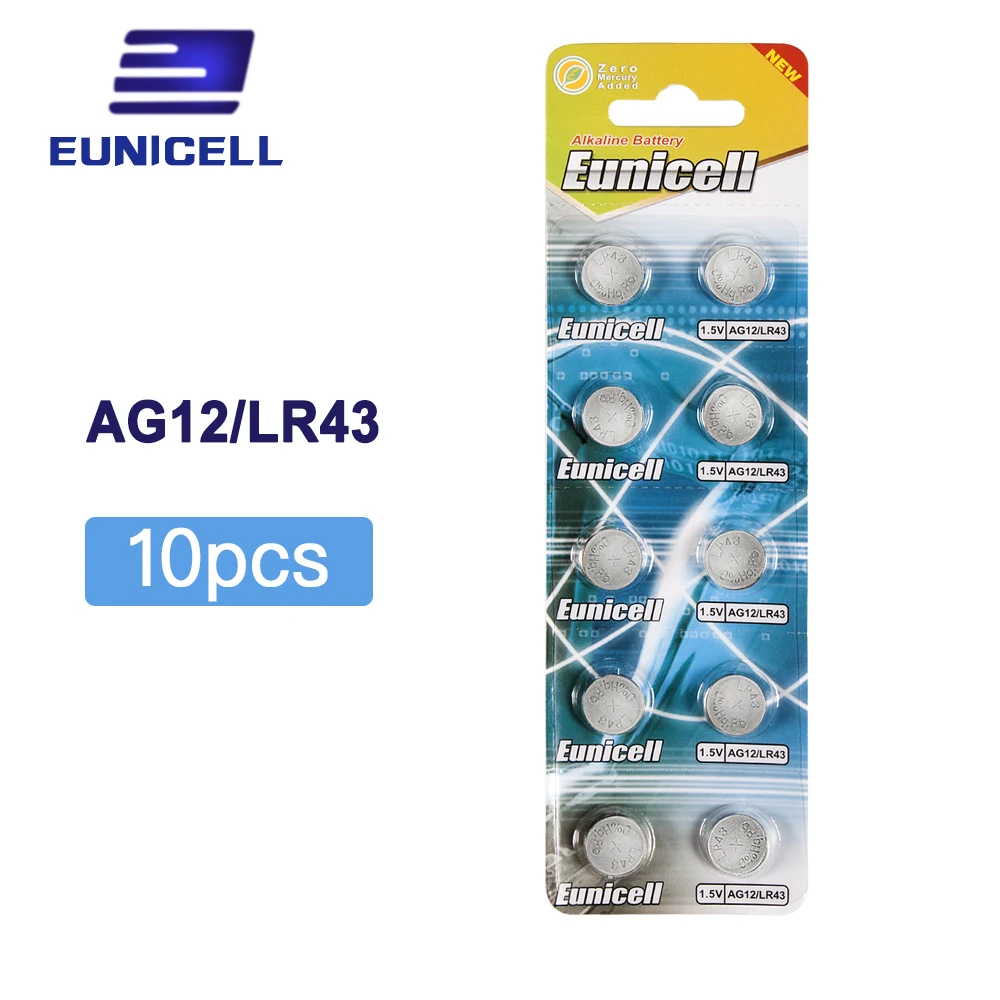 

10pcs AG12 LR43 SR43 260 386 1.5V Alkaline battery Watch Coin Button cell Battery batteries