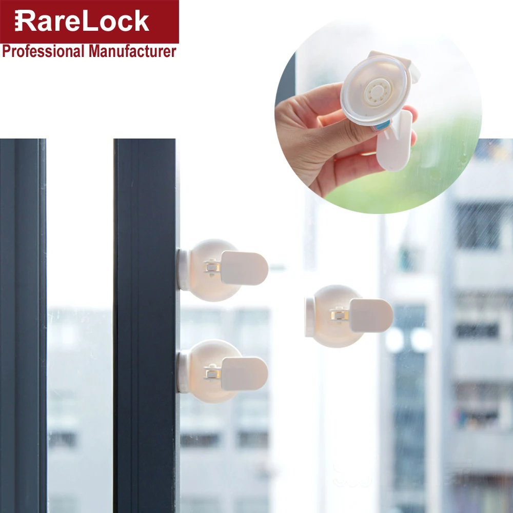 

Rarelock BMMS302 Window Lock Children Play Protective Sucker Sliding Door Locks Baby Safety Simple Convenient Window Locks a