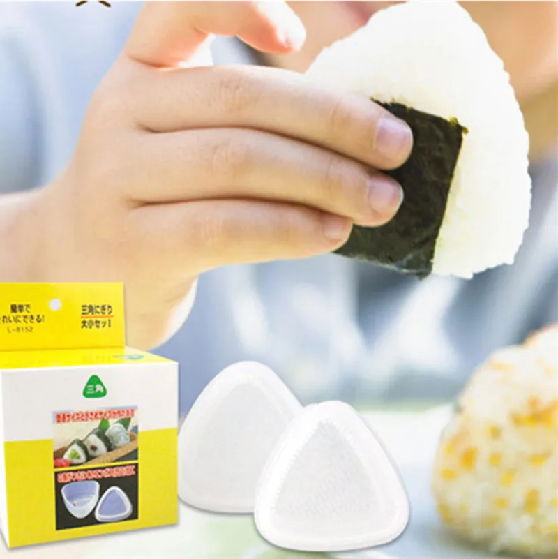 2 пар/уп. Прозрачная форма для суши Onigiri треугольный инструмент для суши практичный кухонный пресс-форма для украшения еды рисовый шар