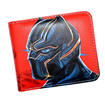

Anime Comics Hero Black Panther Short Wallet Bi-Fold Wallet in Men's Purse