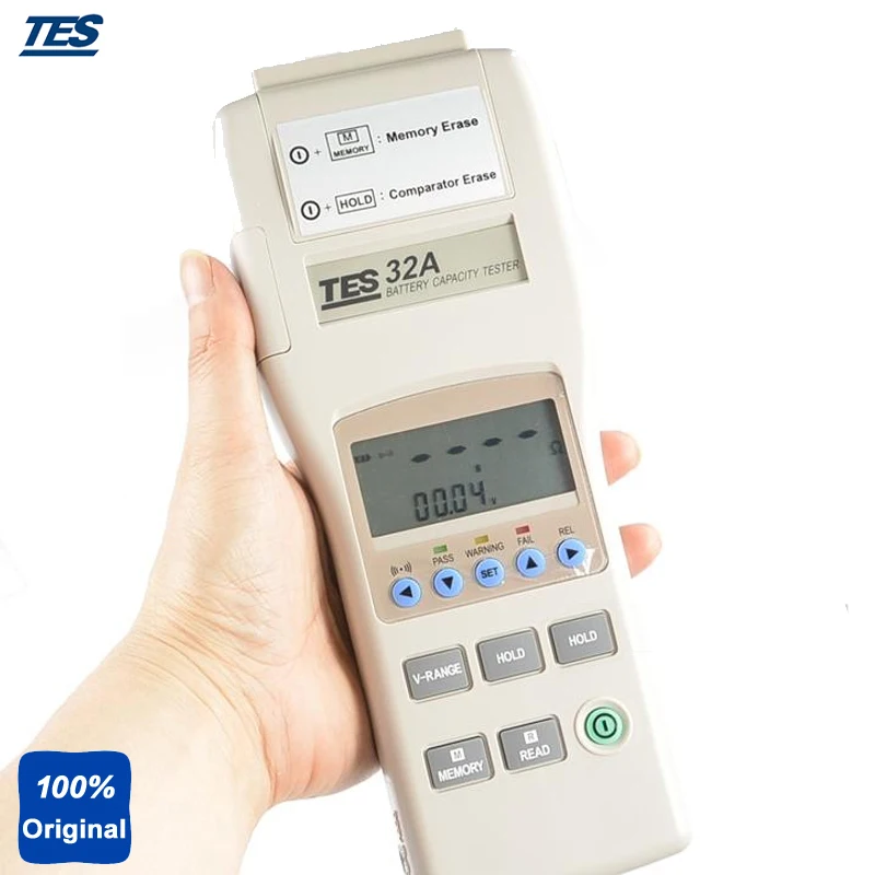 

TES-32A Compact Storage Battery, Alkali and Lead-acid Battery Battery Capacity Tester