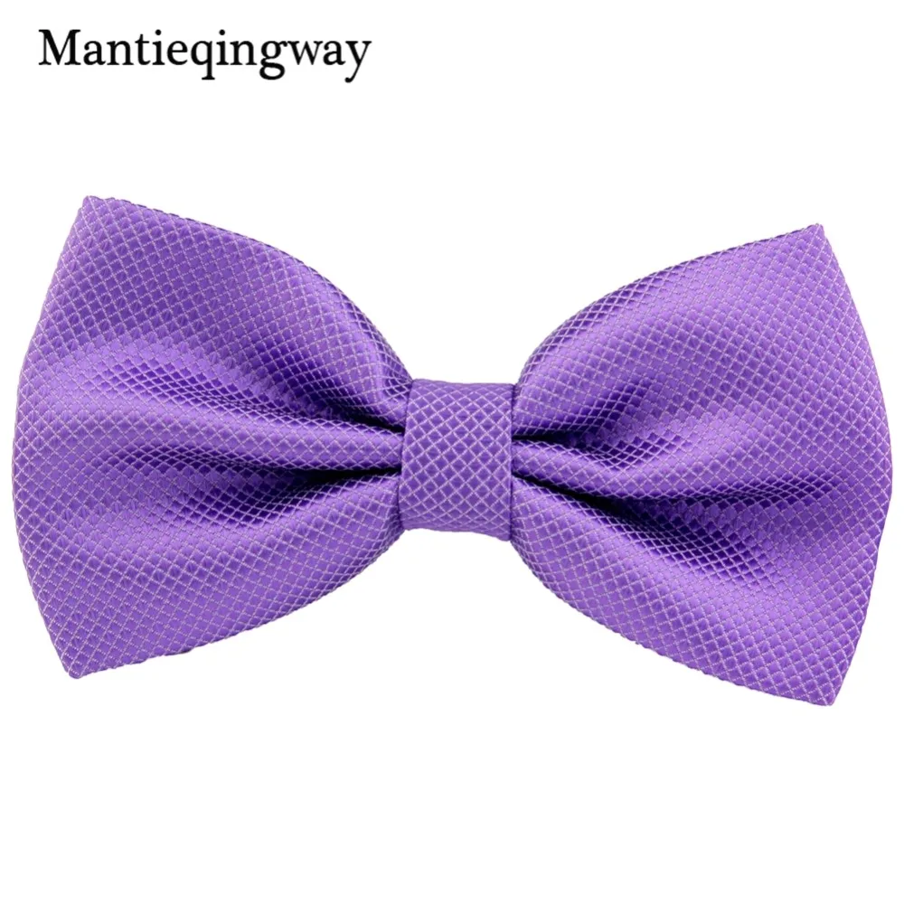 Mantieqingway мужской формальный деловой однотонный галстук бабочка для мужчин жениха