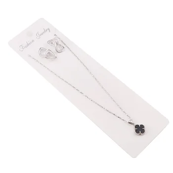 

25Pcs 2Size White Hand Made Ear Necklace Jewelry Tag Necklace Earring Card Fashion Display Jewelry Set Packaging Cards