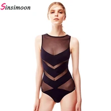 New 3XL Mesh One Piece Swimsuit Plus size Bathing Suit Black White Sexy Monokini One-piece Beachwear Swimwear Trikini Bodysuit